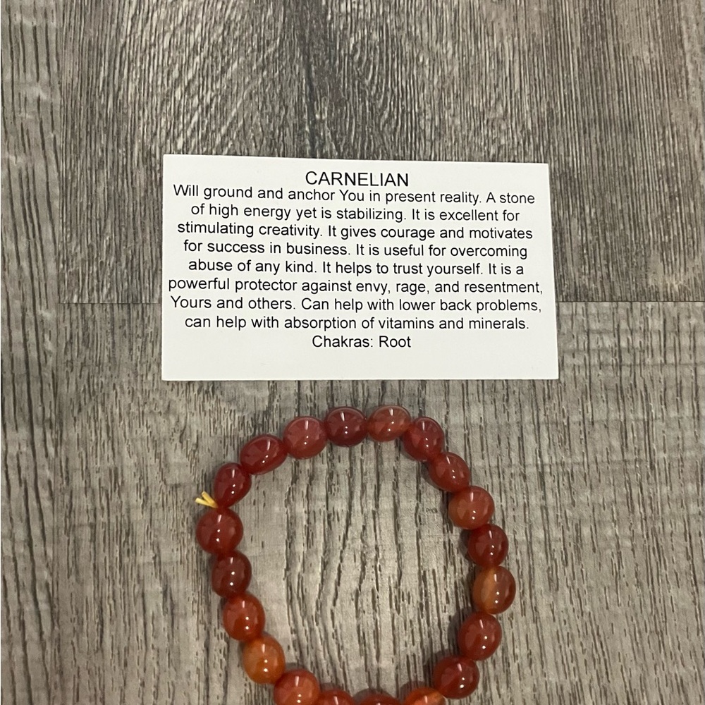 Carnelian chakras bracelet